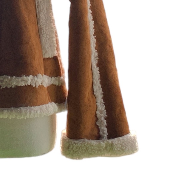 FREE PEOPLE VEGAN Leather Shearling SHERPA HOODED Jacket - Picture 13 of 13